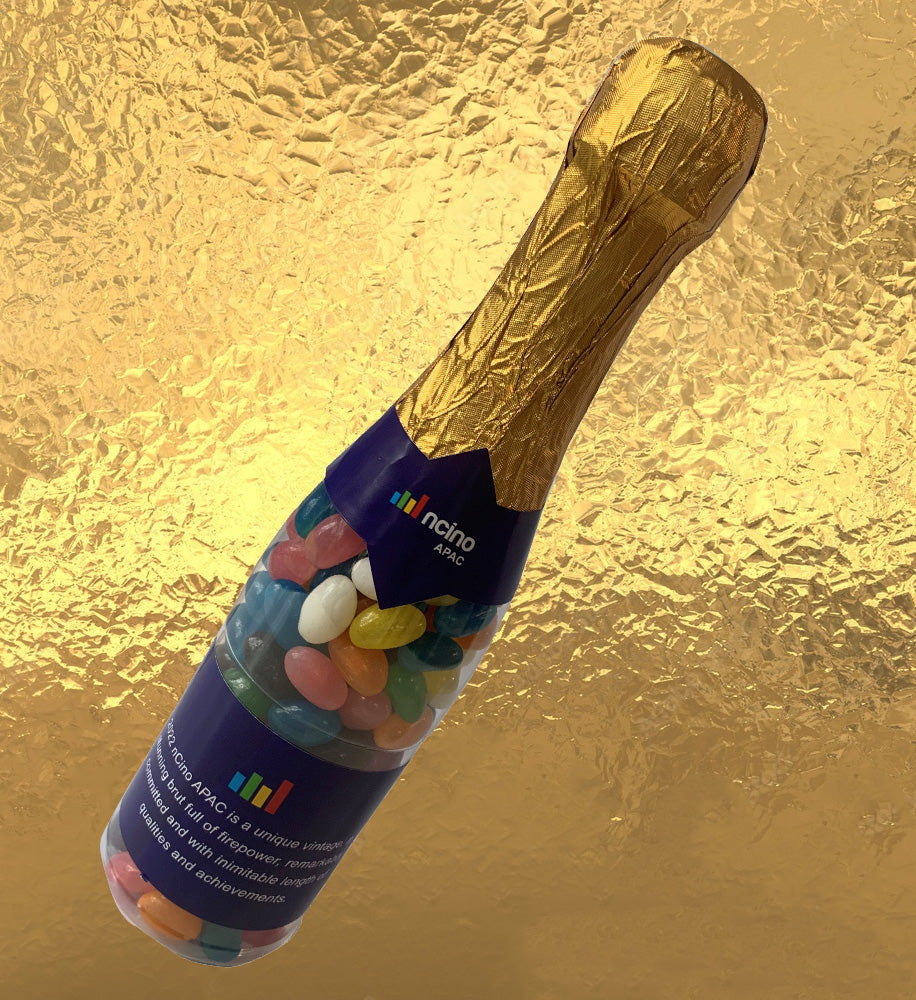 Champagne Bottles filled with Jelly Beans