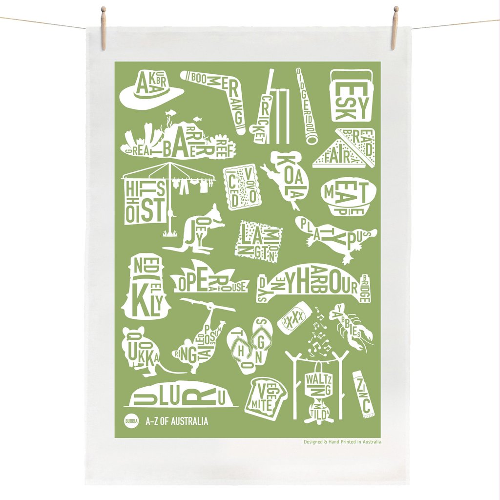 Tea Towel A-Z of Australia