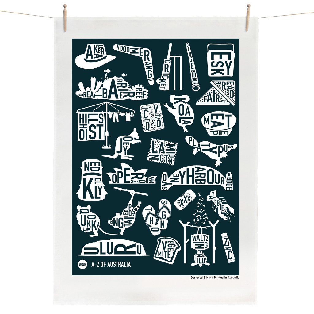 Tea Towel A-Z of Australia