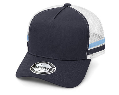 A-Frame Striped Trucker Cap