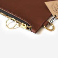 Genuine Leather Zip Pouch