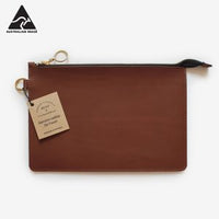 Genuine Leather Zip Pouch