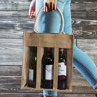 Serena Jute Wine Carrier