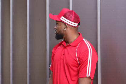 A-Frame Striped Trucker Cap